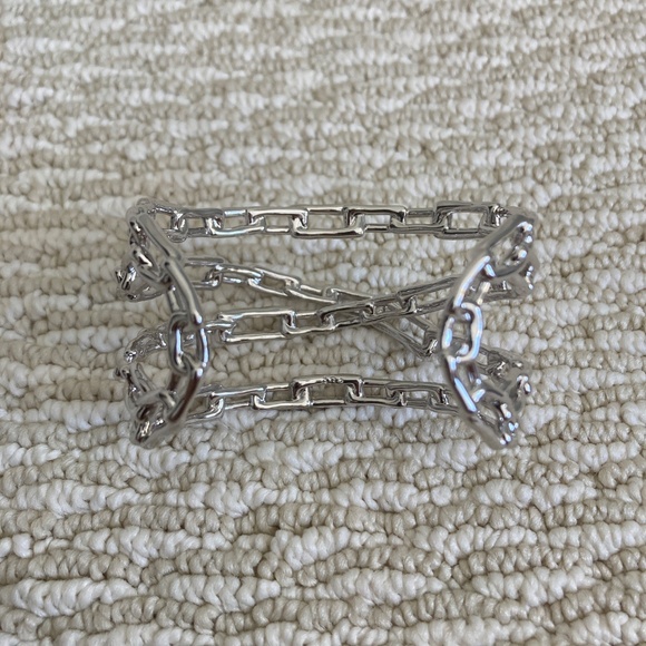 Alexis Bittar wrapped silver chain cuff bracelet - Picture 5 of 5